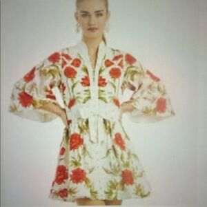 NWT Mestiza Carmen Mini Dress 6 red/white/green